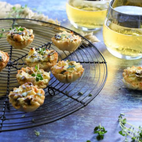 Mushroom & Gruyere Cheese Phyllo Tartlets